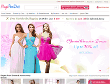 Tablet Screenshot of magicpromdress.com